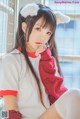 Coser @ 桜 桃 喵 Vol.091: 红色 体操服 (44 photos) P18 No.a39208