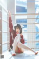 Coser @ 桜 桃 喵 Vol.091: 红色 体操服 (44 photos) P31 No.296f34