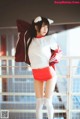 Coser @ 桜 桃 喵 Vol.091: 红色 体操服 (44 photos) P19 No.a5a269